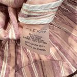 Alexis  Brandy Dress In Rose Mini Stripes Linen Blend Women’s Large Photo 2