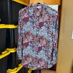 NWOT NorthStyle Burgundy and Blue Paisley Floral Shirt Size Medium Red Photo 1