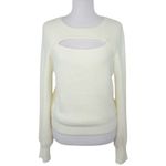 Molly Bracken LA MAISON x Cream Ribbed Cutout Crewneck Sweater Women’s Size XL Photo 3