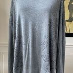 Soma PJ Top Grey Sketch Flower XL Pajama Gray Photo 0