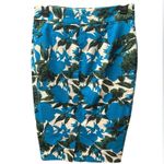 J. Crew Floral Print Vibrant Blue Green
Pencil Skirt size 0 Photo 7