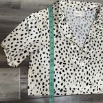Beach Riot Revolve  Dalmatian Spot Set Women's Ivory Black Size M Photo 13