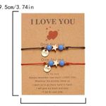 2pcs Glow In The Dark Luminous Beads Star Bracelet Adjustable Women Men Jewelry Photo 4