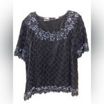 Laurence Kazar Vintage Stenay Silk Beaded Sequin Evening Top Formal Photo 2