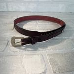 Justin Boots  Leather Belt Womens 30 Brown Silver Concho‎ Button Buckle Top Grain Photo 11