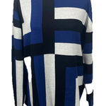 Jones New York Size Large Jacquard Geometric Colorblock Crewneck Sweater Photo 0