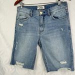 Free People  Caroline Cut Off Bermuda Jean Shorts‎ Size 26 Photo 5