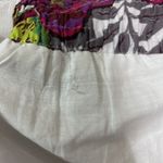 Magic  Womens Strapless Maxi Dress‎ 1X White Cotton Floral Boho Smocked Cottage Photo 6