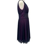 Jessica Howard Navy Sleeveless Beaded Waist Formal Cocktail Dress Petite Size 12 Photo 3