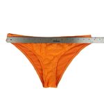 Hollister Bright Orange Terry Cloth Hibiscus Bikini Bottoms Medium Photo 2