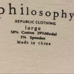 Philosophy  basic cotton blend white tee large Photo 2