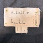 Nicole Miller Artelier Black Cotton Metal Sandy Skirt Size 6 Photo 6