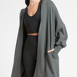 Athleta Mantra Wrap Bali Green Womens XS Soft Open Front Cardigan Drape Layer Photo 0