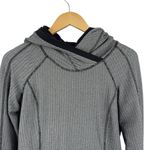 Lululemon Think Fast Hoodie Heathered Herringbone Silver Spoon Black Size 8 Photo 3