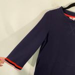 Boden Navy Livia Velvet Striped Cuff Quarter Sleeve Sweatshirt Dress Size 6R Photo 5