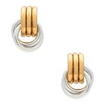 Heaven Mayhem Double Knot Earrings in Mixed Metal One Size Womens Jewelry Silver Photo 2