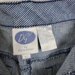 Diane Gilman Womens Jeans Size 8 Blue Denim Striped Cuffed Baggy Photo 4