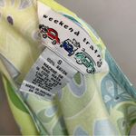 Vintage 90s Dress‎ Fish Print Women Playful Green Abstract Sleeveless Midi Small Photo 2