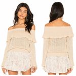 Free People NWT  Crazy In Love Ruffle Sweater Photo 3
