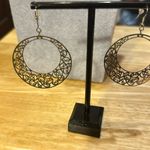 Pierced earrings with lattice work metal very artisan looking.​​ Photo 0