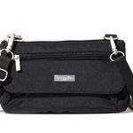 Baggallini Crossbody Bum Bag Wristlet Mini Multiway Detachable Strap Black Nylon Photo 0