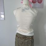 American Vintage Vintage Y2K Axcess White Babydoll Lace Trim Ribbed Tank Womens Large Photo 3