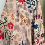 John Mark  Floral Embroidered Blazer with Multicolor Design 100% Rayon NWOT Photo 2