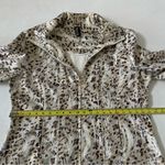 BEREK jacket blazer animal print beads faux suede drawstring collar zip up L Silver Size L Photo 7