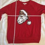 Workshop Republic Clothing  Red Santa Claus Sweater Women Size Small Photo 4