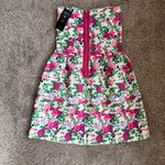 Splash New  Floral Sweetheart neckline A-line Pleated Mini dress size 6 Photo 4