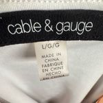 Cable & Gauge  ruched lightweight mesh floral top size large Photo 4