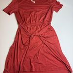 Lululemon  Dress Size 4 Red Twist Front Short Sleeve Casual‎ Athleisure Photo 0