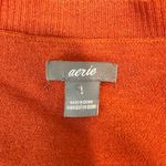 Aerie burnt orange and navy blue striped sweater with draw string waist Sz lg Photo 4