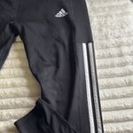 Adidas Women's Black Leggings with White Stripes Photo 2