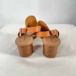 Barbara Barbieri Leather Stacked Heel Sandal in Light‎ Brown Size 8 Photo 3