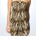 Cache Animal Metallic Kissed Halter Dress Rhinestone Metal Rings New NWT $158 Photo 0