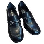 Marc Fisher Black Metal Bit Academia Witchy Slip On Dress Formal Heeled Loafer Photo 1