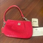 Coach wristlet Red Sequin Silver universal pouch Bag New Photo 8