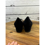Women's Sabrinas Black Beige Suede Wedge Shoes Size 7.5 Photo 4