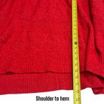 Free People NEW Intimately  Red Floral Eyelet Deep V Cozy Long Sleeve Size XS/S Photo 10