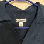 Croft & Barrow  Womans Zip Front Jacket Blazer Faux Suede Blue Size Petite M Photo 5