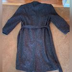 Vintage Forte black speckled trench maxi wool coat XL Photo 10
