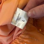 Peppermayo Sequin Beaded Tropical Orange Mini Dress- Size Large Photo 6