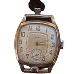 Antique Art Deco WORKING CYMA Tacy Trench Wind Up Watch Time Piece Black Cord Silver Photo 0