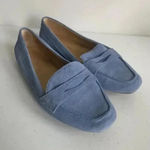 Talbots Women's Blue Suede Leather Penny Loafers Size 7.5W EUC Photo 0