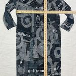 Galliano Vintage Newsprint Newspaper Gazette Newsprint Dress Size 28/42/M US Black Size M Photo 1