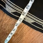 Anthropologie En Saison black embroidered puff sleeve exposed stitching dress large Photo 5