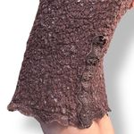 Ann Ferriday Brown Stretch Lace Skirt One Size USA Y2K Romantic Bow Trim Fairy Photo 2