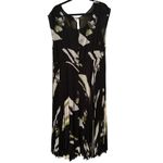 Lane Bryant  black white and green sleeveless dress with pleated skirt, sz 14/16 Photo 1