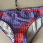 Solid & Striped NWT blue and orange striped bikini bottoms Photo 3